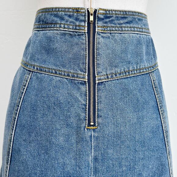 Cabi Speedway Denim Carpenter A-Line Skirt - Picture 8 of 11